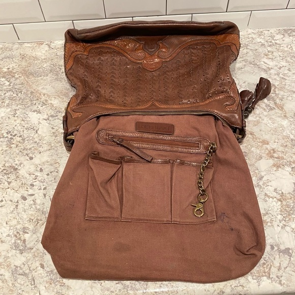 Lockheart Hobo Brown Leather Bag Purse - Picture 12 of 14